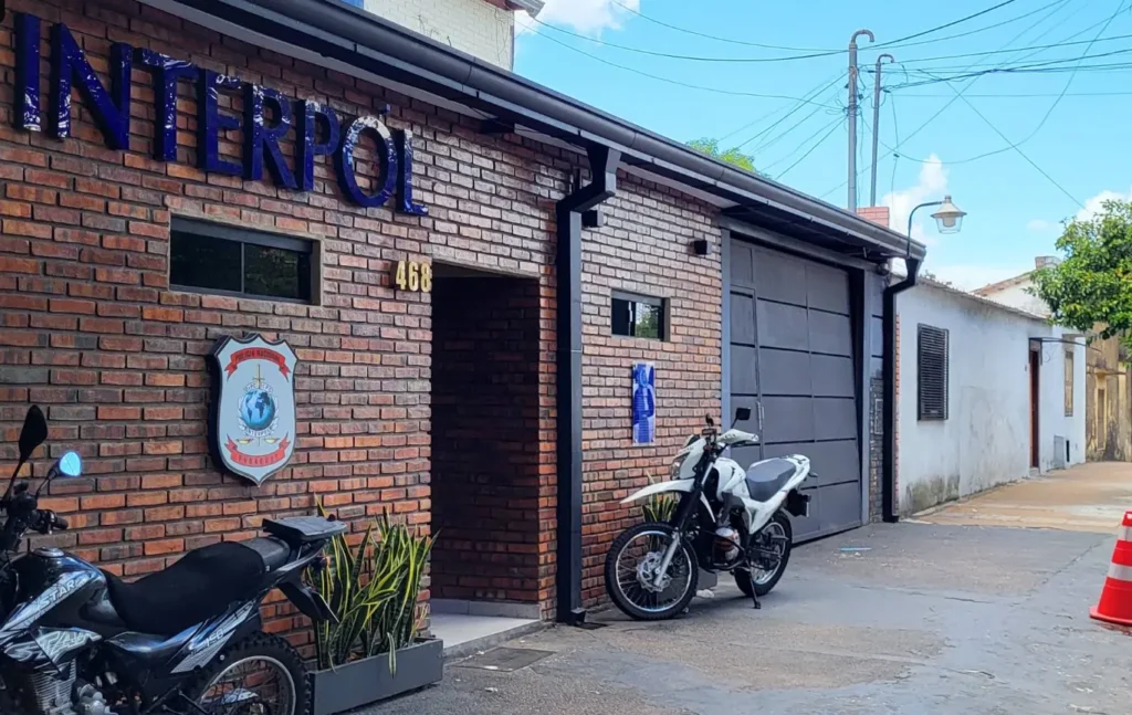 Exterior of the Interpol Office in Asunción, Paraguay.